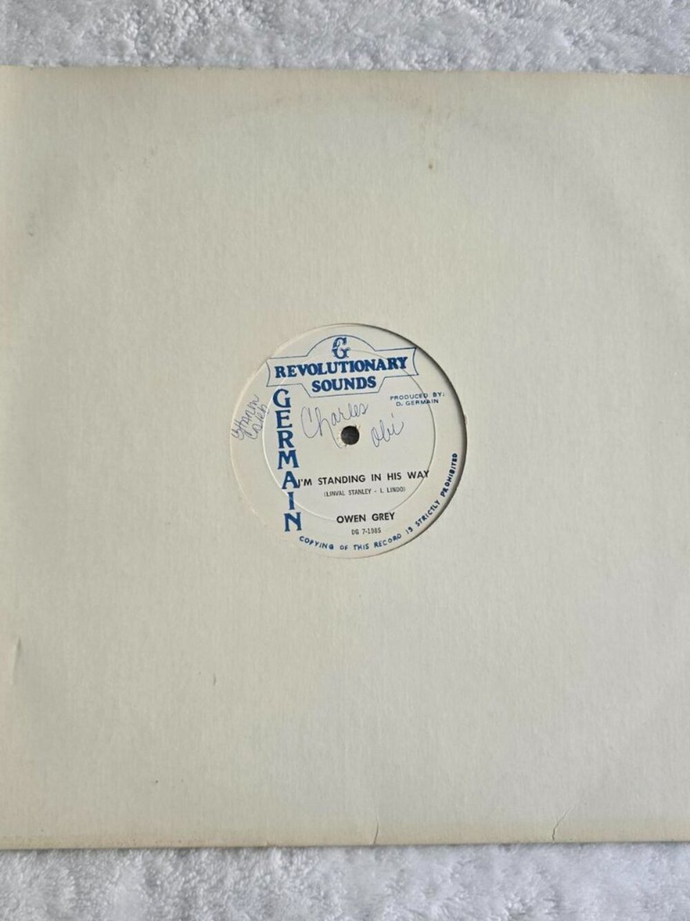Owen Grey - I'm Standing In His Way Vinyl Record